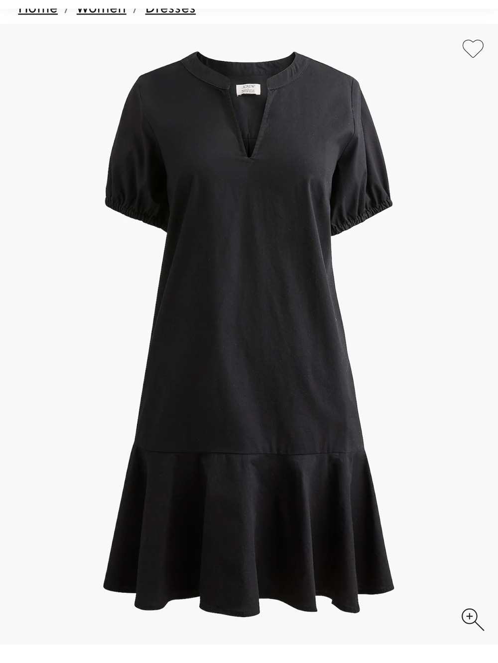 J. Crew Factory Black Mini shirt-dress